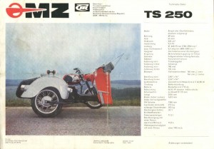 MZ TS 250 Gespann Prospekt