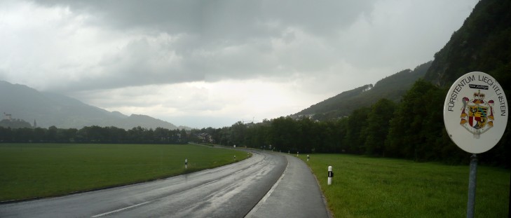 Panoramabild an der Grenze zu Liechtenstein